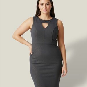 Elegant Gray Sleeveless Dress